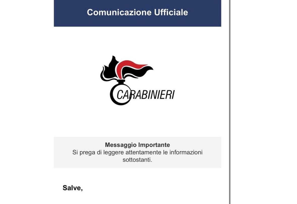 Truffe online, la falsa mail dei carabinieri con una convocazione giudiziaria. Non aprite quel messaggio di posta Truffe online, la falsa mail dei carabinieri con una convocazione giudiziaria. Non aprite quel messaggio di posta