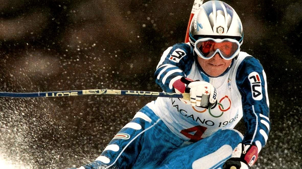 Deborah Compagnoni nel Gigante d’oro di Nagano ’98 dove vinse pure l’argento in Slalom speciale Deborah Compagnoni nel Gigante d’oro di Nagano ’98 dove vinse pure l’argento in Slalom speciale