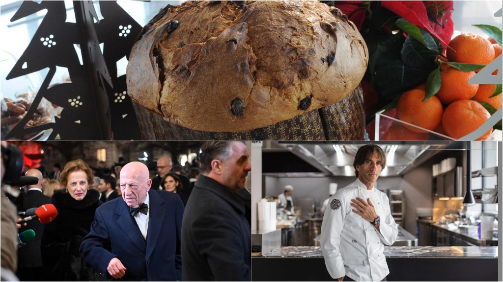 A sinistra, il presidente della Veneranda Fabbrica Fedele Confalonieri, a fianco lo chef milanese Davide Oldani