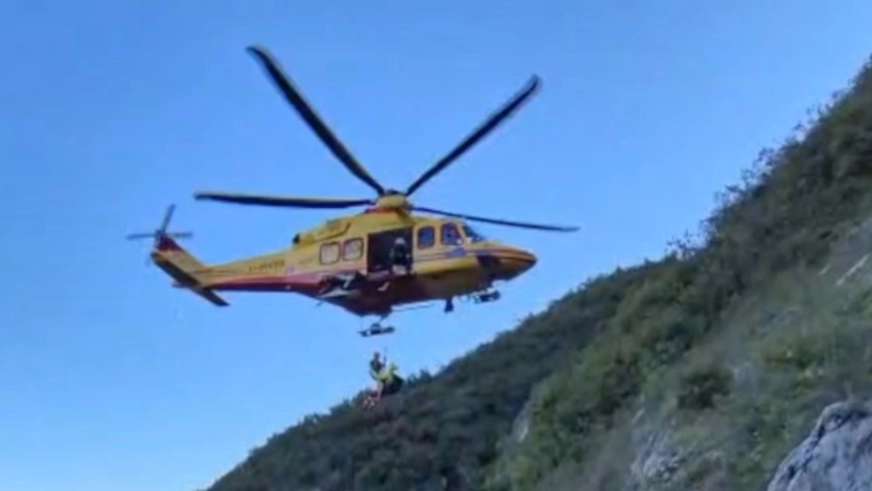 L'intervento di soccorso a Valmadrera
