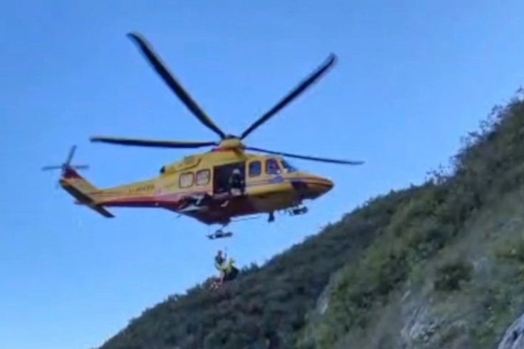 L'intervento di soccorso a Valmadrera