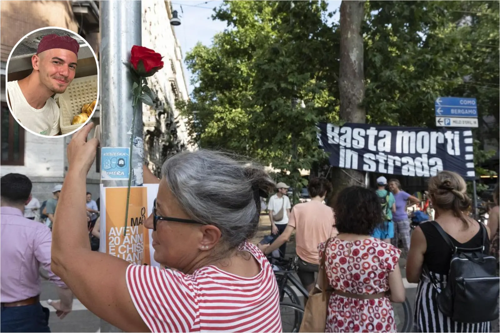 Fiori e candele per Marco Cutrona, travolto da un ubriaco mentre andava a lavoro in panetteria: "Avevi 20 anni e chissà quanti sogni"