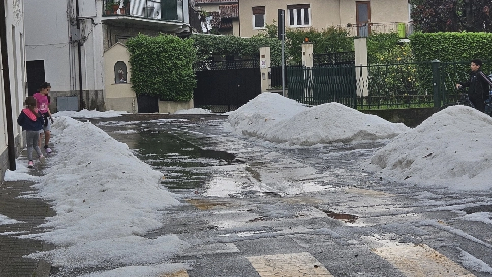 I cumuli di grandine a Olginate