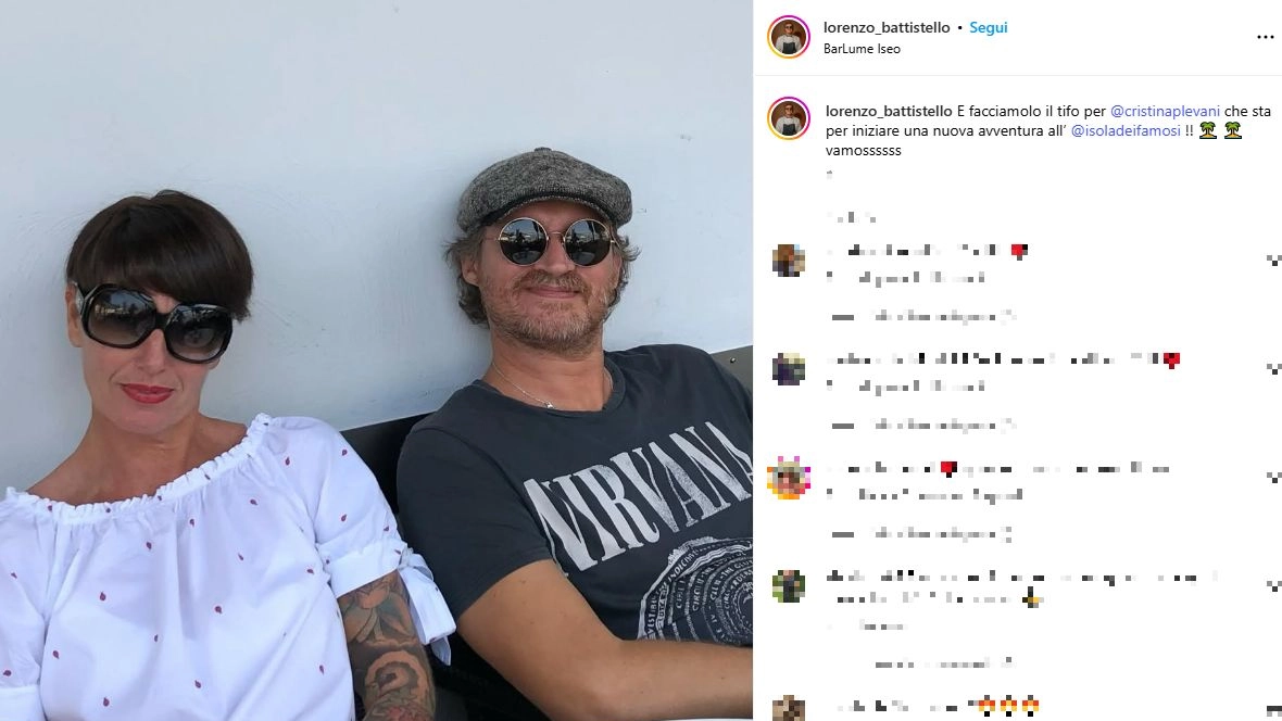Lorenzo Battistello fa il tifo per Cristina Plevani (Foto profilo Instagram)