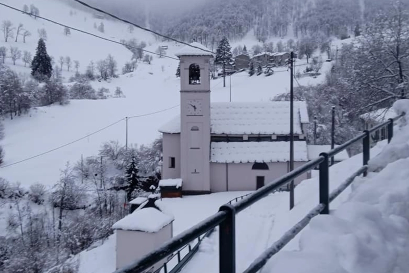 Morterone ricoperta di neve