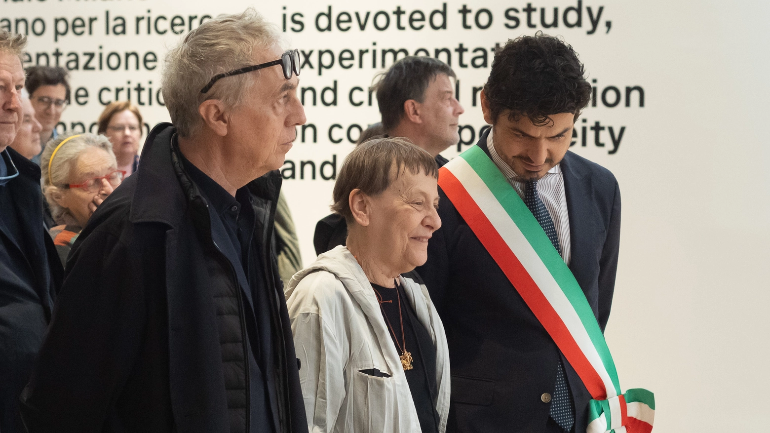 Da sinistra, Stefano Boeri, Margherita Palli e Tommaso Sacchi (Ansa/Davide Canella)