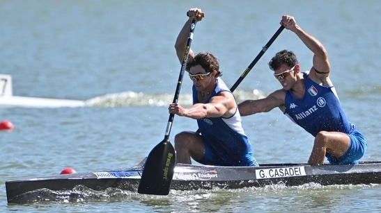 Carlo Tacchini e Gabriele Casadei primi nel C2 500 metri Carlo Tacchini e Gabriele Casadei primi nel C2 500 metri