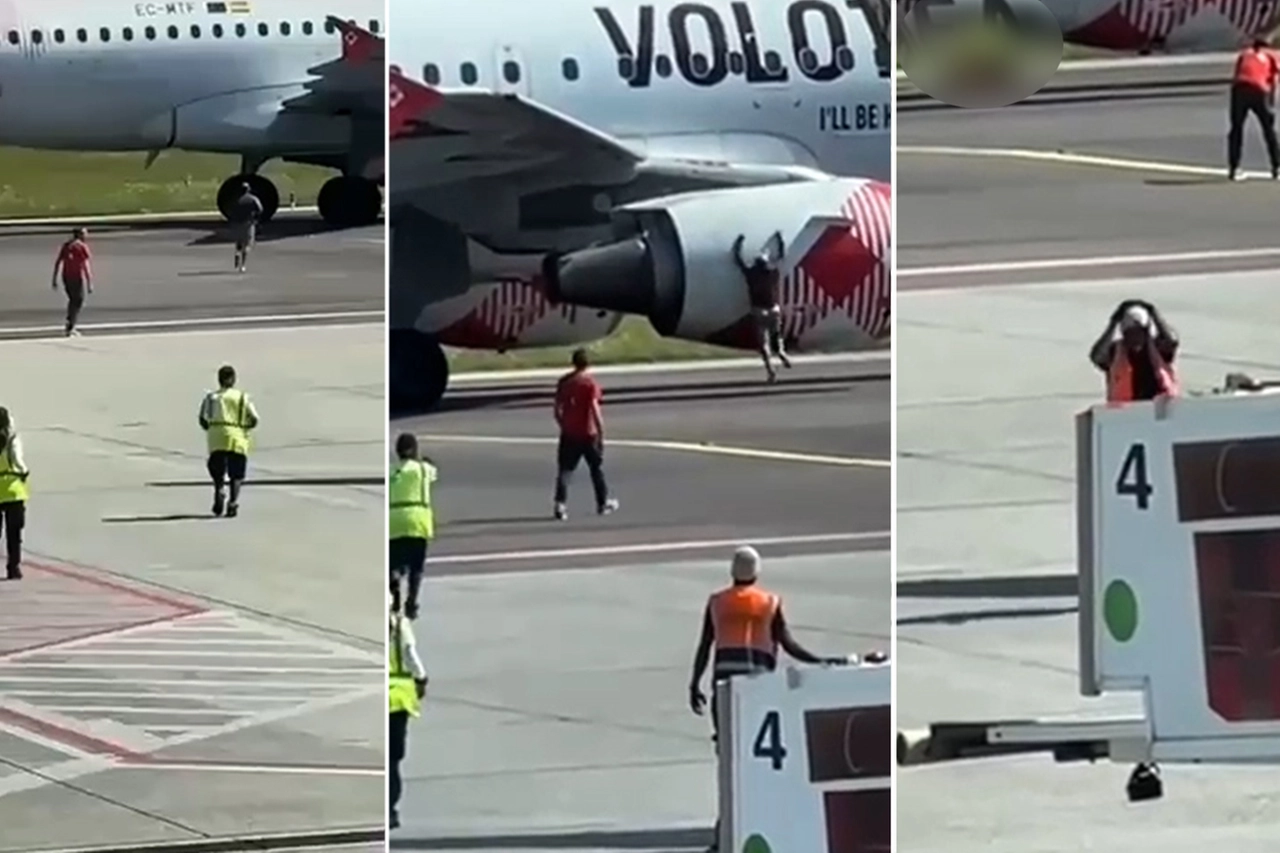 Gli istanti immediatamente precedenti la tragedia con la corsa di Andrea Russo verso l'aereo sotto gli occhi dei segnalatori di pista e degli operai dello scalo