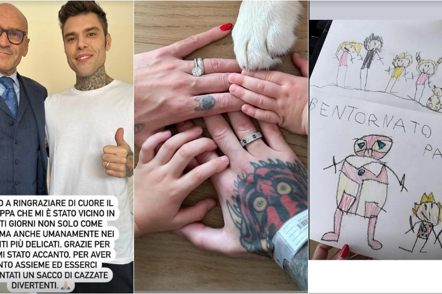 Il post con cui Fedez ringraziava il professor Antonio Zappa
