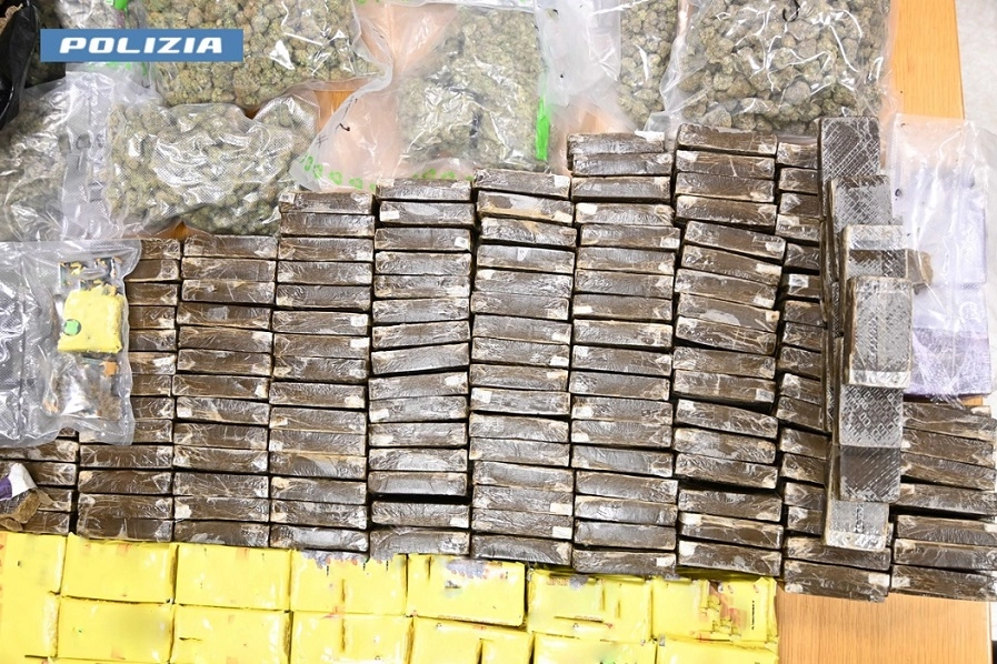 I panetti di hashish confezionati