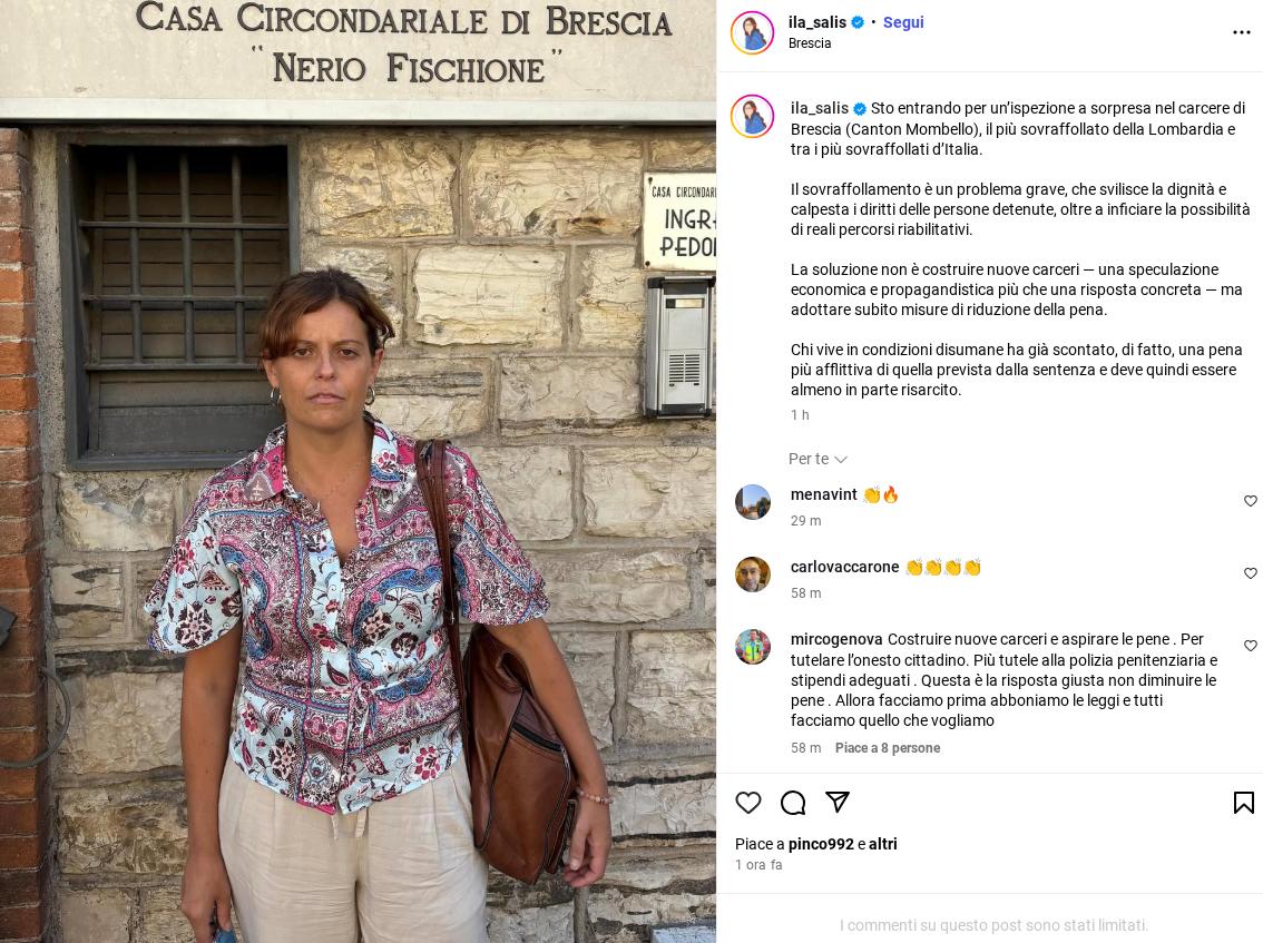 brescia ilaria salis e l8217ispezione a sorpresa nel carcere di canton bombello il pi249 sovraffollato della lombardia