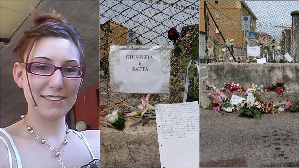Sharon Verzeni, uccisa a 33 anni. Fiori e un cartello 'Giustizia è fatta' apparsi dopo il fermo dell'assassino, in via Castegnate a Terno d'Isola