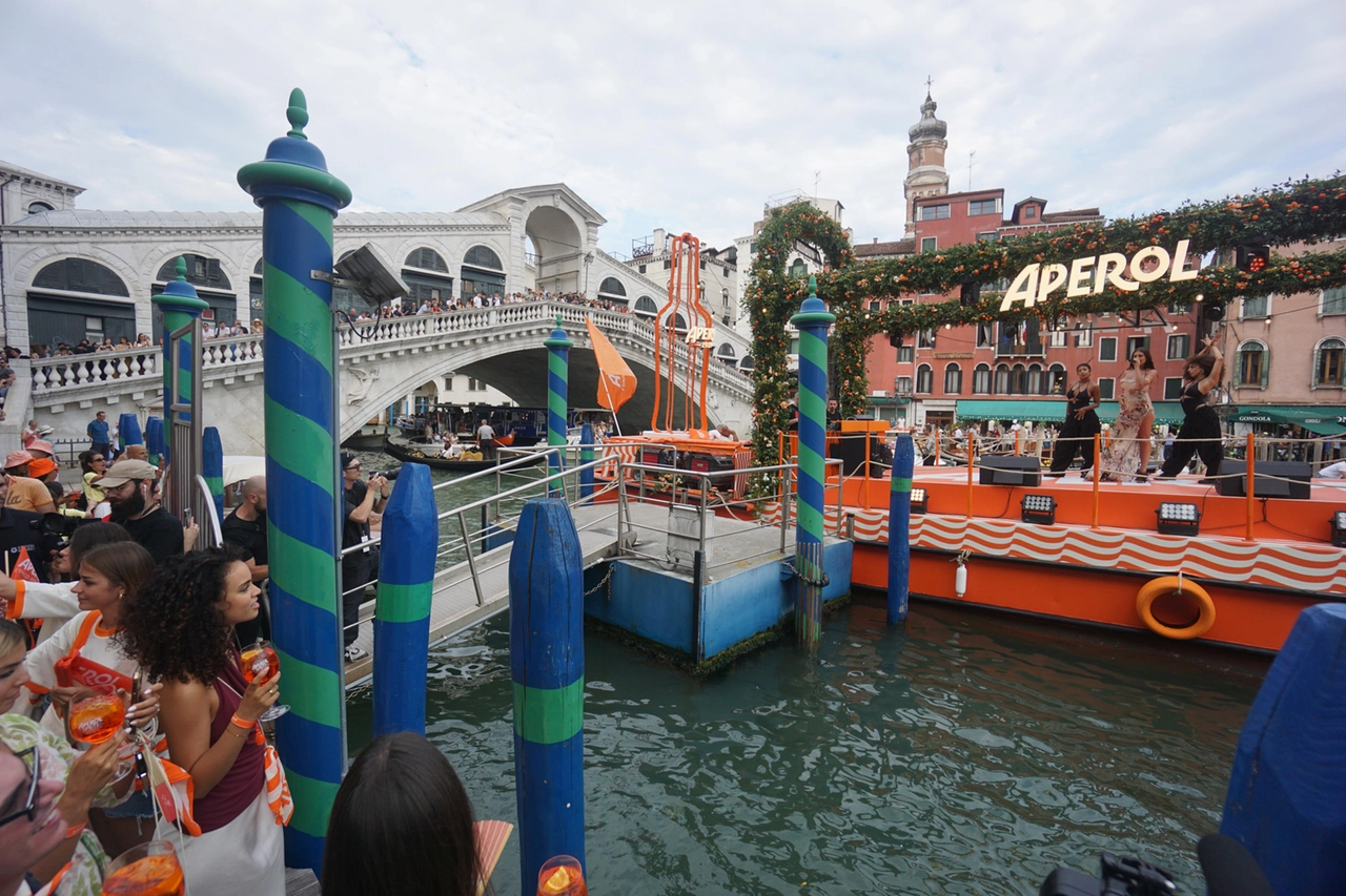 La festa del Redentore a Rialto sul Canal Grande