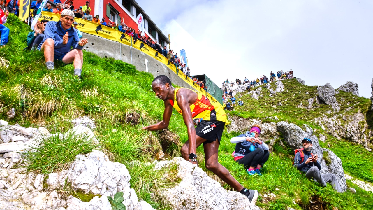 Il vincitore a due passi dal rifugio Azzoni, la cima Coppi della ResegUp Il vincitore a due passi dal rifugio Azzoni, la cima Coppi della ResegUp