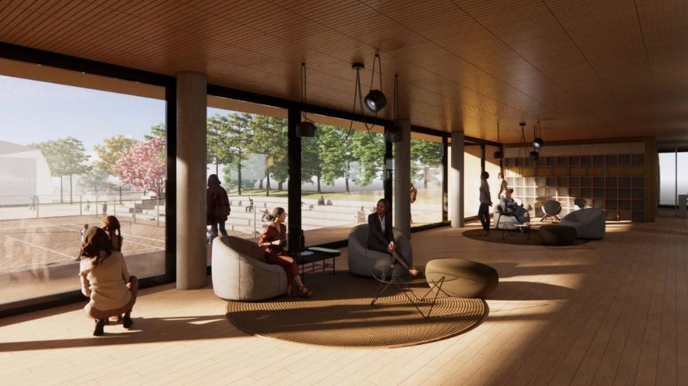 Rendering campi tennis Schiavone Team Lab a Varese
