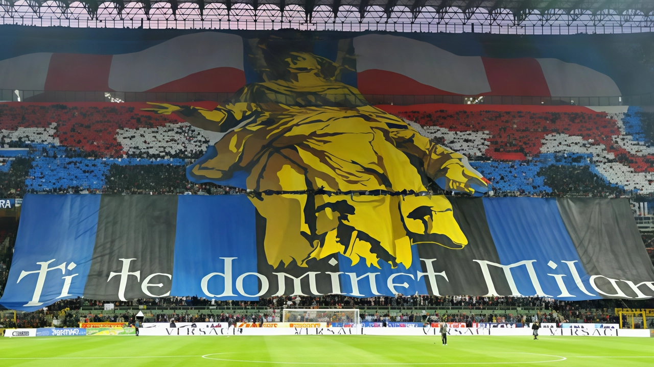 Una storica coreografia della Curva Nord per celebrare i successi dei nerazzurri Una storica coreografia della Curva Nord per celebrare i successi dei nerazzurri