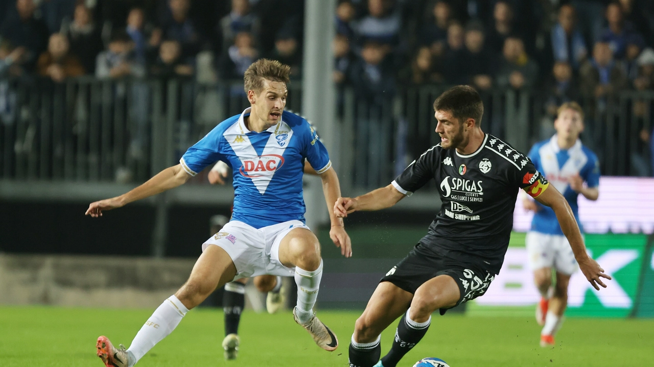 Massimo Bertagnoli e Hristov, durante il march tra Brescia e Spezia Massimo Bertagnoli e Hristov, durante il march tra Brescia e Spezia