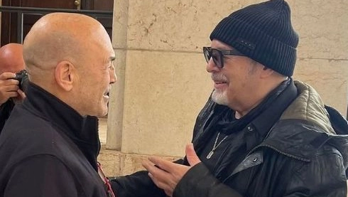 Giordano Bruno Guerri e Vasco Rossi (Foto Instagram Fondazione Vittoriale)