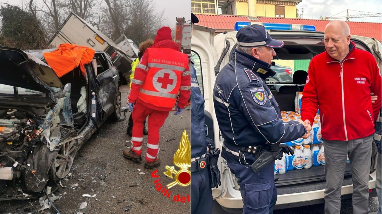 L'incidente che ha coinvolto il camion e la consegna del latte salvato L'incidente che ha coinvolto il camion e la consegna del latte salvato