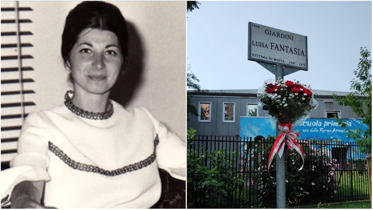 Luisa Fantasia; a destra, l'omaggio di oggi del Comune, a 50 anni dal suo assassinio Luisa Fantasia; a destra, l'omaggio di oggi del Comune, a 50 anni dal suo assassinio