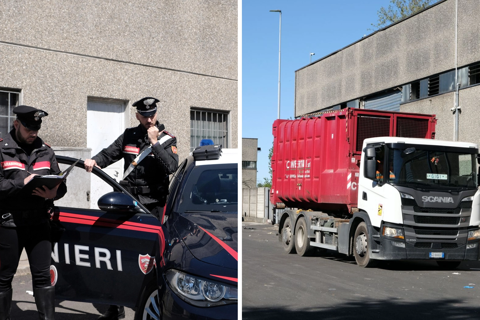 I rilievi dei carabinieri a Cusago dove è morto un operaio di 23 anni