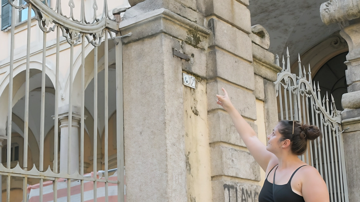 Il punto del palazzo danneggiato Il punto del palazzo danneggiato