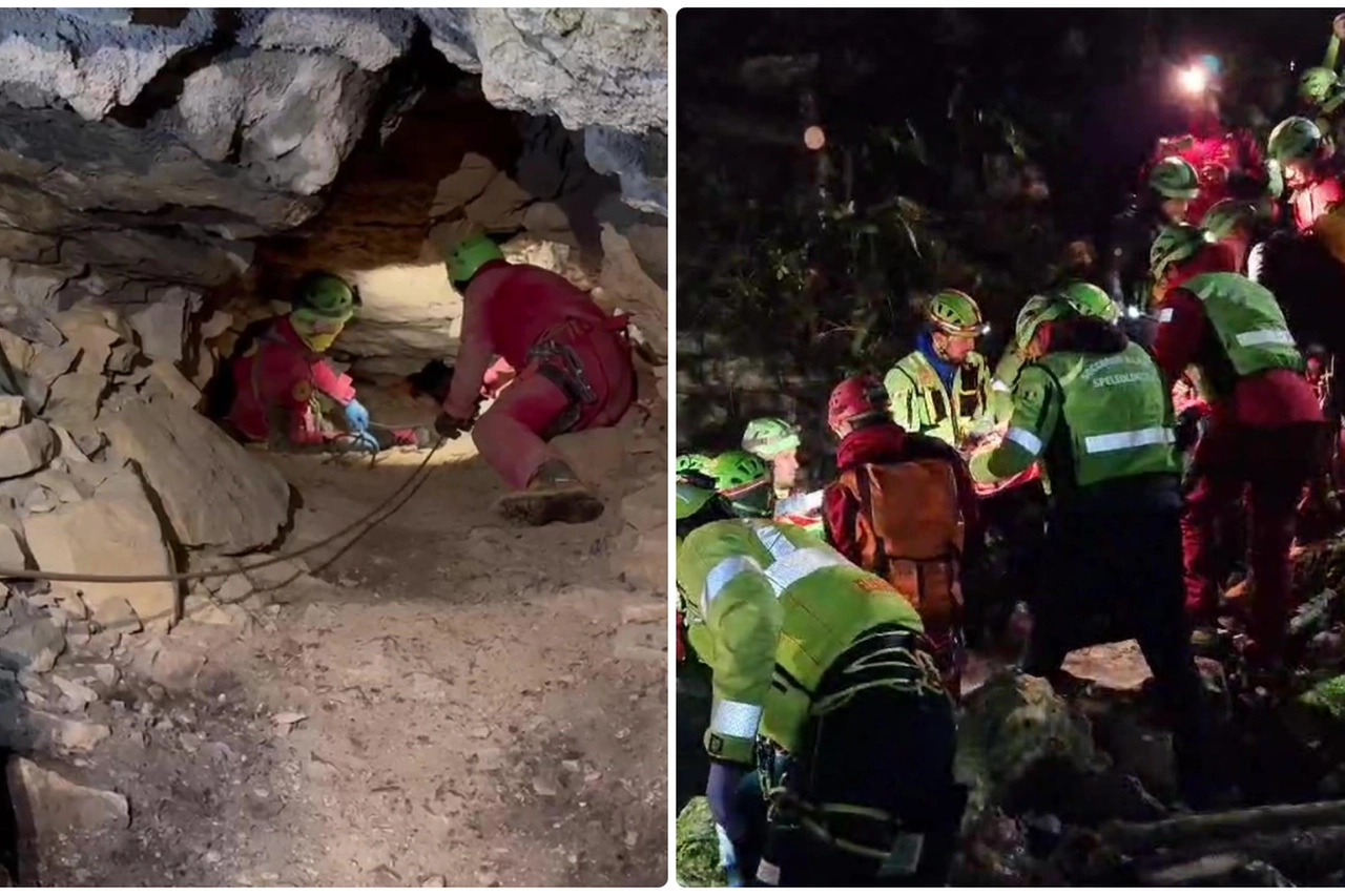 Due differenti fasi delle manovre di soccorso per salvare Ottavia Piana