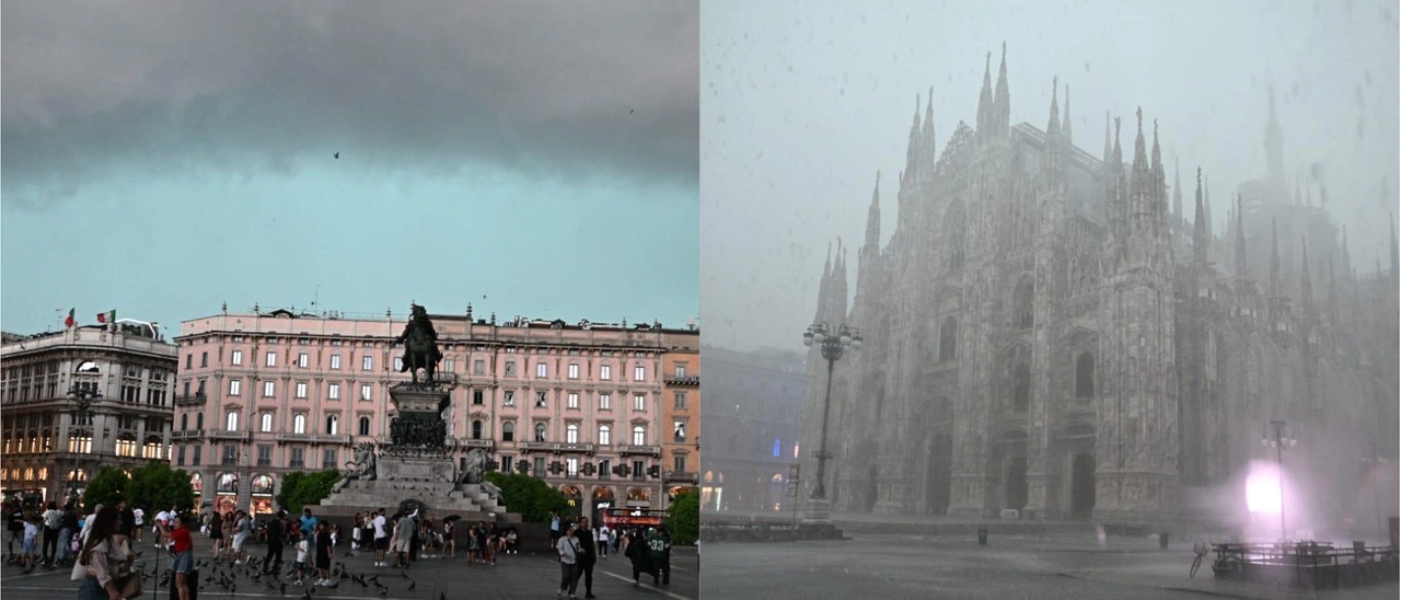 Bomba d’acqua su Milano: nubifragio con raffiche di vento e fulmini. Prima il cielo nero, poi in pochi istanti la tempesta