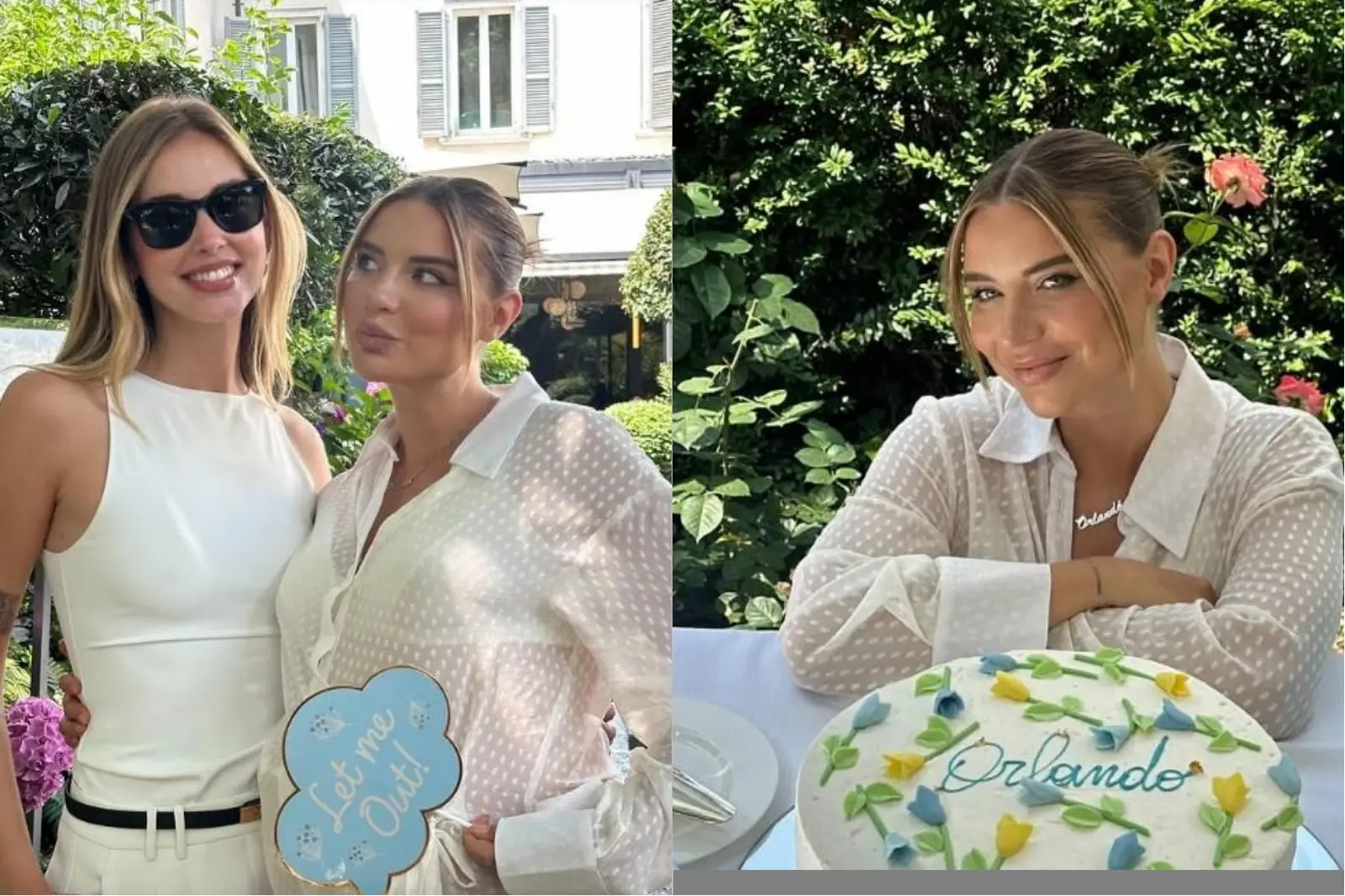 Chiara Ferragni al baby shower di Veronica Ferraro insieme alle sorelle e mamma Marina
