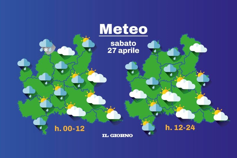 Previsioni per la Lombardia di sabato 28 aprile (dal bollettino meteo di Arpa Lombardia)