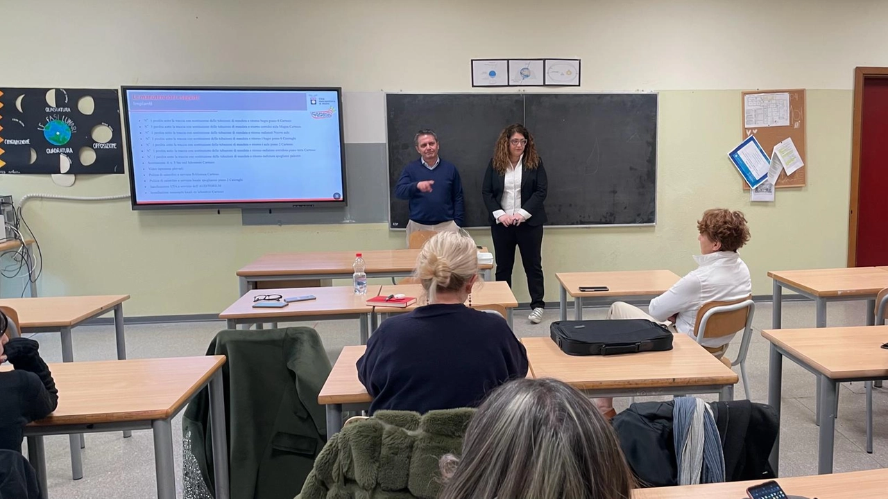 l'incontro di oggi all'Itis Cartesio di Cinisello Balsamo
