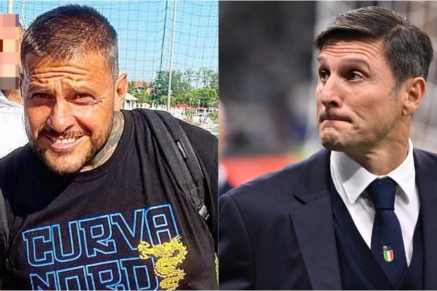 Marco Ferdico, capo ultrà e Javier Zanetti, vice-presidente del'Inter