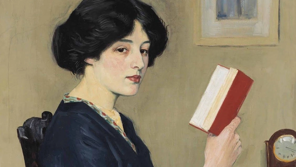 "Ritratto di una ragazza che legge" (o "La lettrice") dell'artista scozzese William Strang (1859-1921) "Ritratto di una ragazza che legge" (o "La lettrice") dell'artista scozzese William Strang (1859-1921)