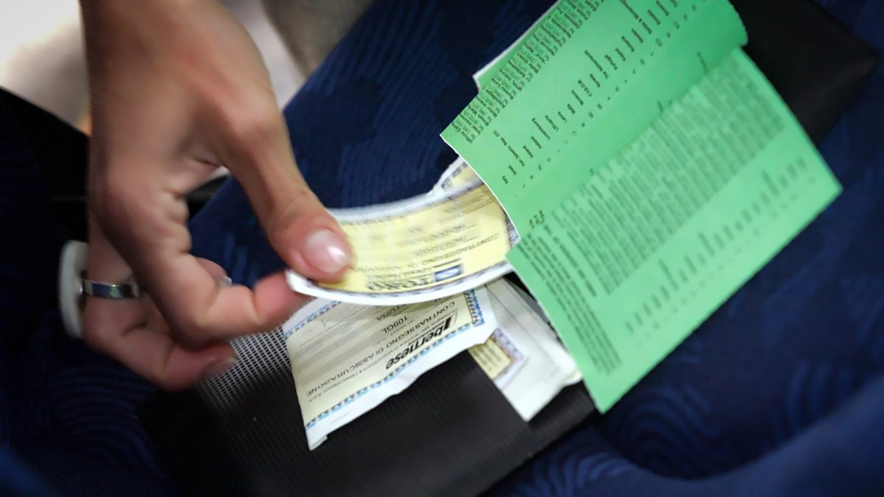 Il truffatore riscuoteva i soldi limitandosi a consegnare o una fotocopia della carta verde o meri preventivi rilasciati da agenzie assicurative Il truffatore riscuoteva i soldi limitandosi a consegnare o una fotocopia della carta verde o meri preventivi rilasciati da agenzie assicurative