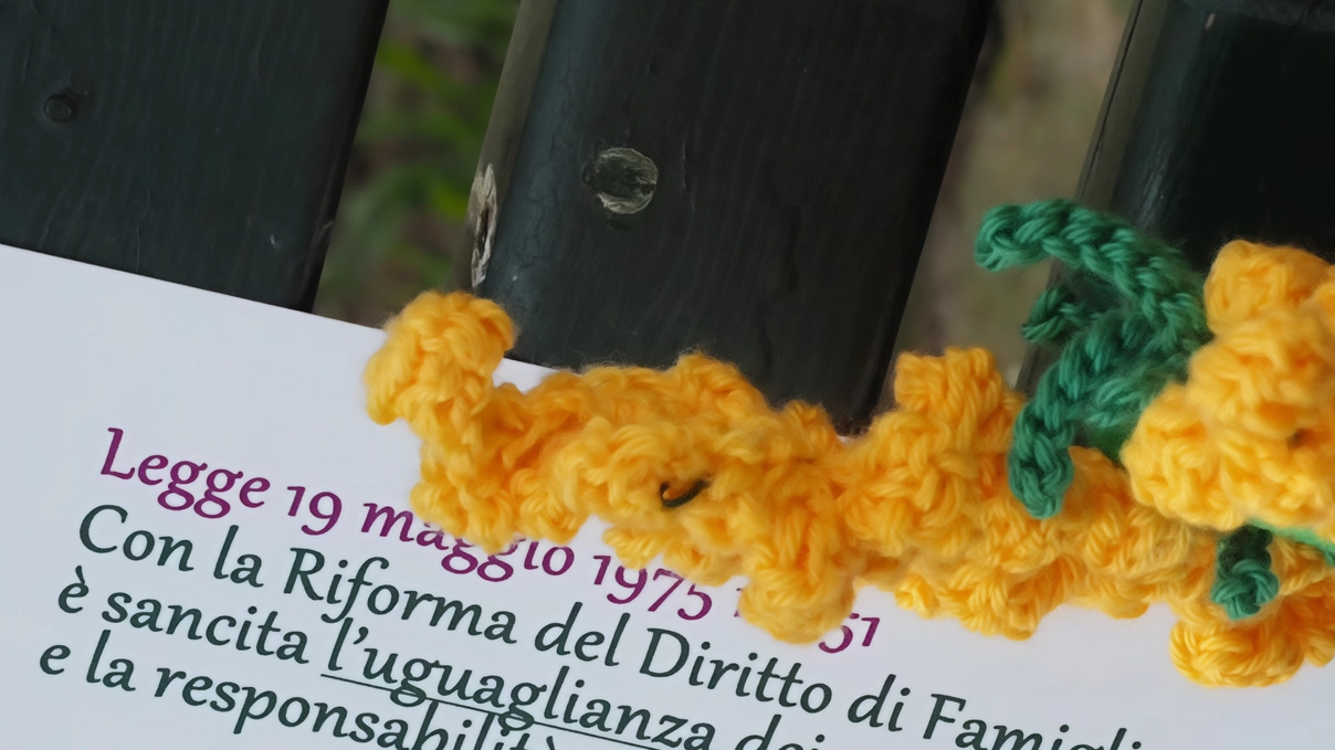 Mimose realizzate a uncinetto invitano a fermarsi sulle panchine di largo Murani. Fiori che ornano una mostra a cielo aperto,... Mimose realizzate a uncinetto invitano a fermarsi sulle panchine di largo Murani. Fiori che ornano una mostra a cielo aperto,...