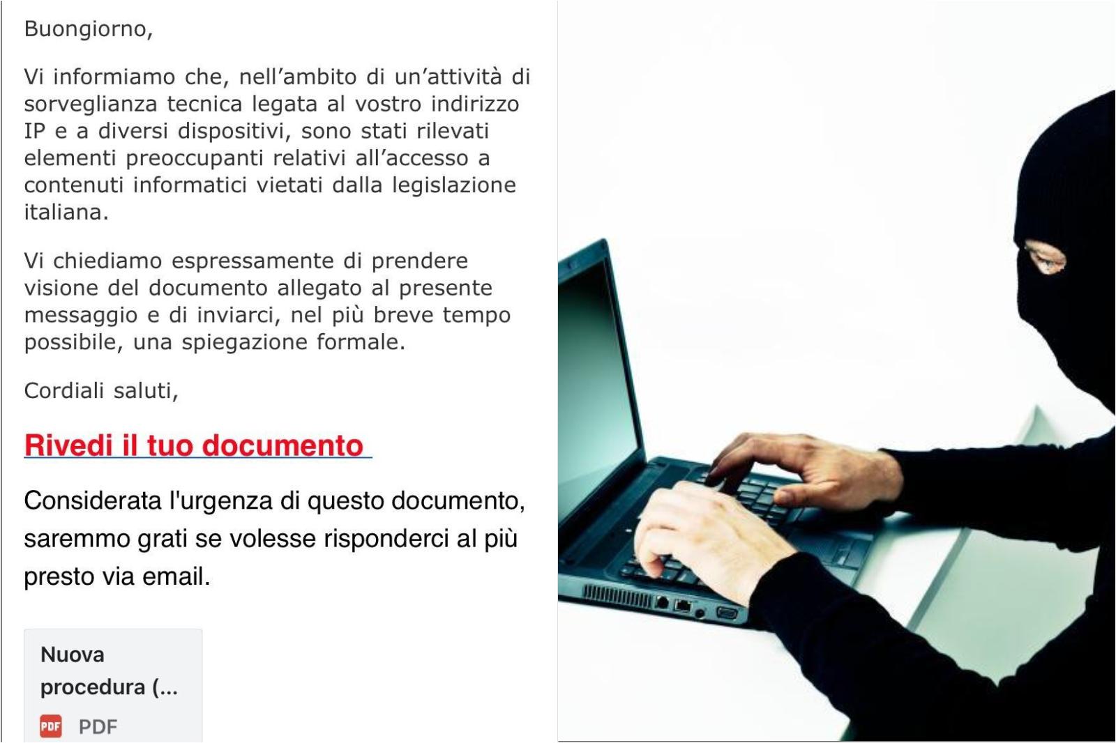 Allarme pirati del web: falsa email di notifica giudiziaria della Polizia ma vera truffa online