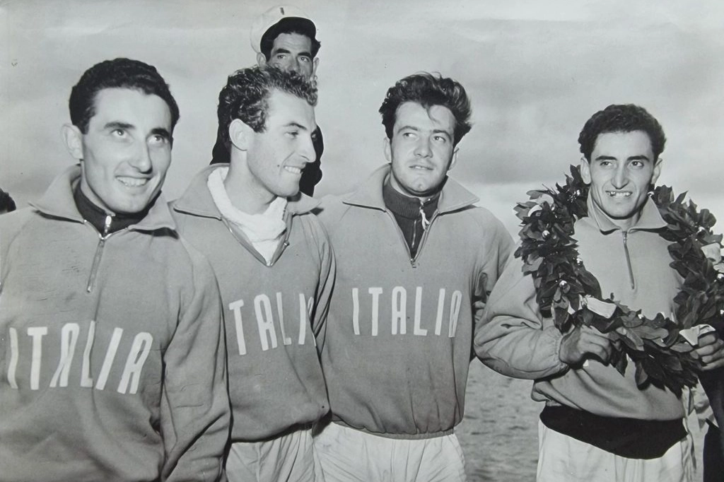 Ancora un'immagine dell'equipaggio vittorioso a Londra '48