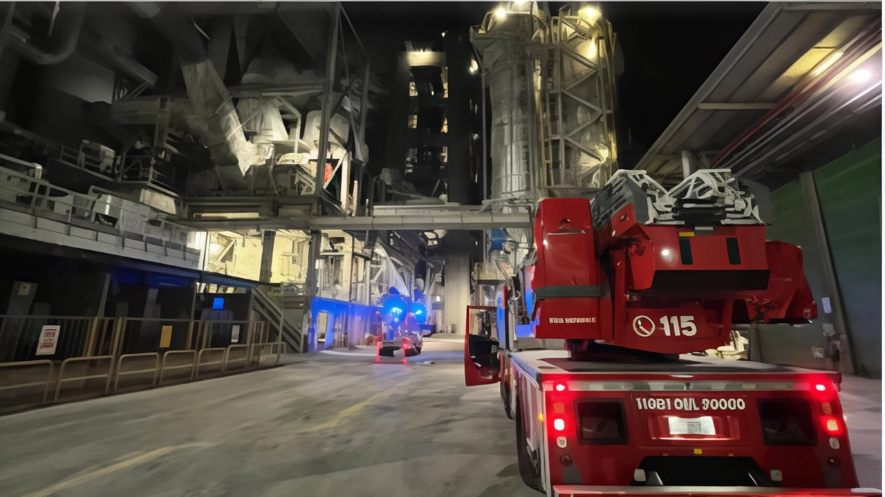 Principio di incendio al cementificio Holcim a Comabbio: intervento dei vigili del fuoco, un operaio portato in ospedale per precauzione e poi dimesso. Principio di incendio al cementificio Holcim a Comabbio: intervento dei vigili del fuoco, un operaio portato in ospedale per precauzione e poi dimesso.