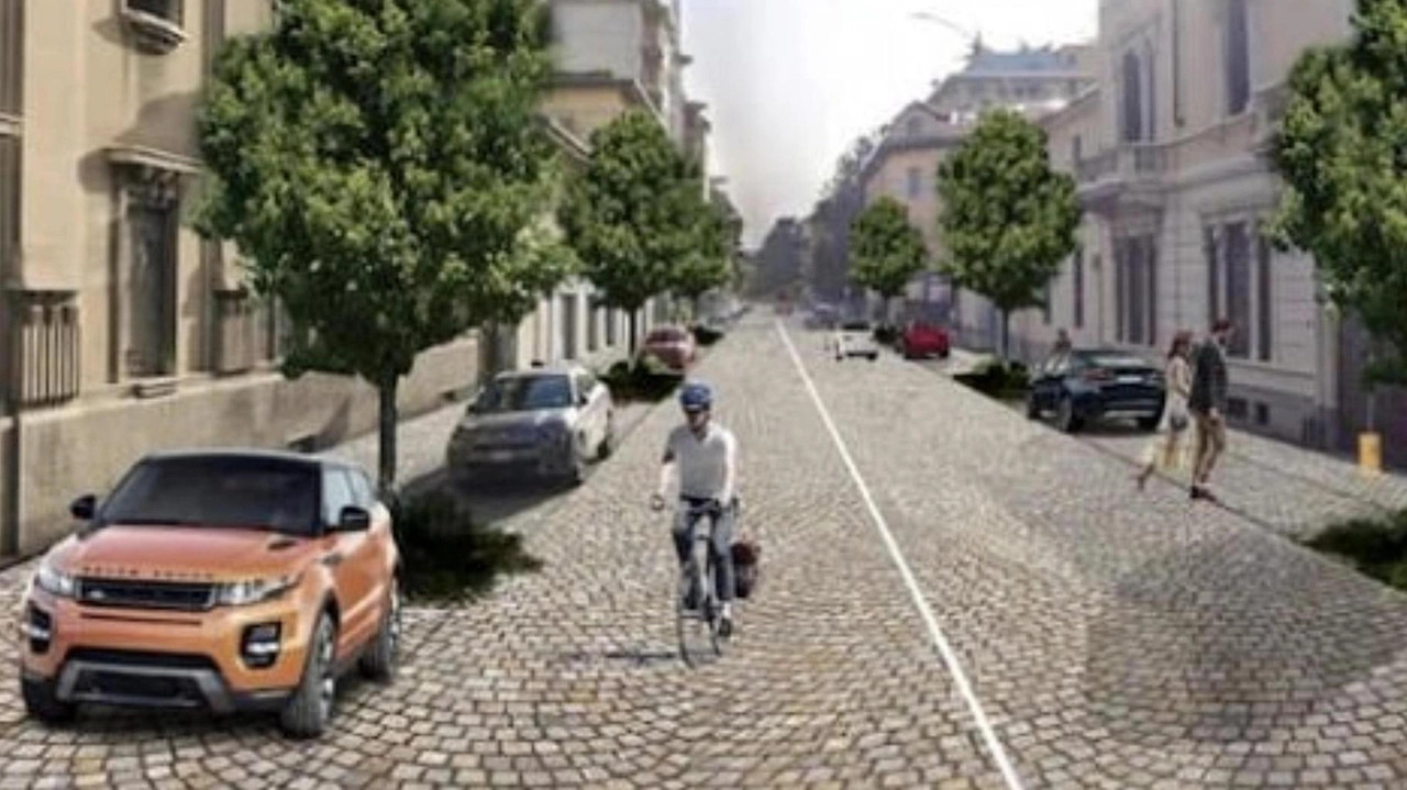 Il rendering immagina così il futuro della strada che collega il centro bustocco alla stazione Il rendering immagina così il futuro della strada che collega il centro bustocco alla stazione