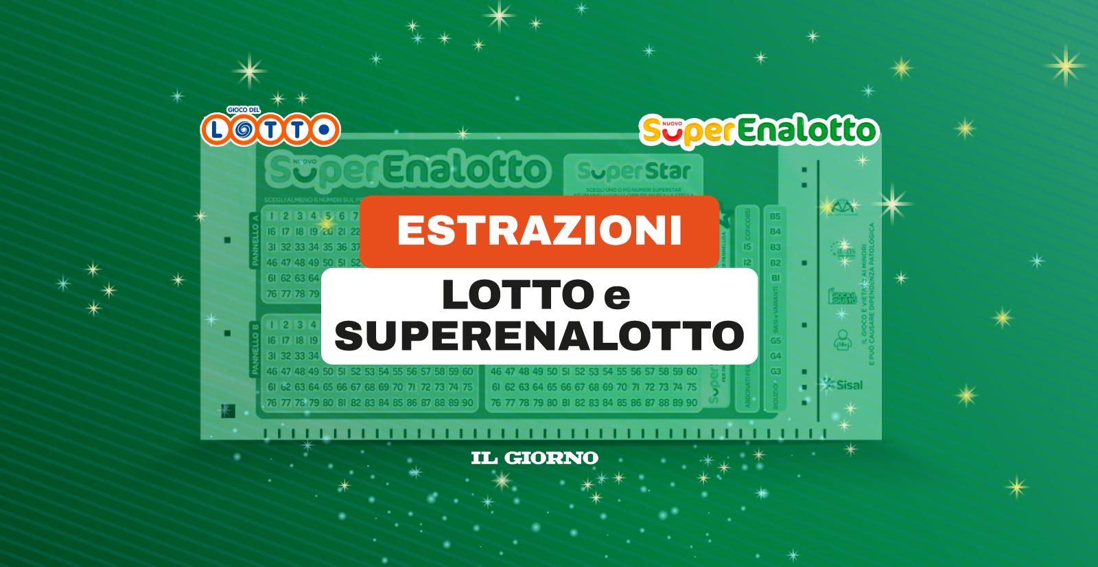 Oggi, 20 maggio 2025: i numeri vincenti di SuperEnalotto, Lotto e 10eLotto Oggi, 20 maggio 2025: i numeri vincenti di SuperEnalotto, Lotto e 10eLotto