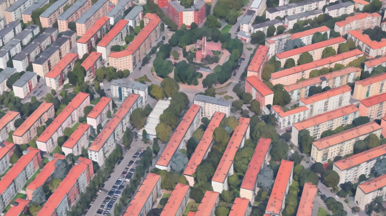 A sinistra, la zona di case popolari intorno a piazzale Selinunte, nel quartiere di San Siro