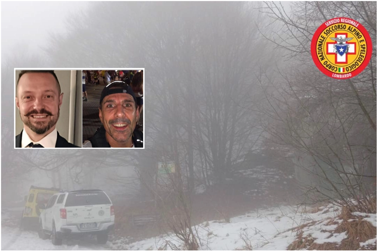 Il soccorso alpino in azione epr recuperare i corpi di Paolo Bellazzi e Cristian Mauri (Foto soccorso alpino)
