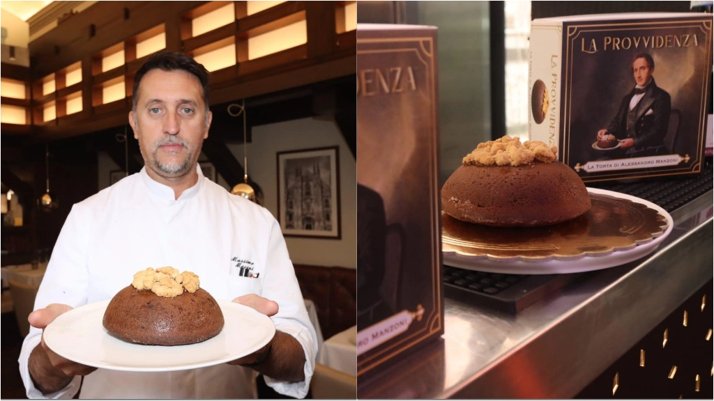 A sinistra lo chef Alessandro Servida. Il nome del dolce si rifà al concetto di Provvidenza tanto caro al Manzoni e filo conduttore dei suoi Promessi Sposi A sinistra lo chef Alessandro Servida. Il nome del dolce si rifà al concetto di Provvidenza tanto caro al Manzoni e filo conduttore dei suoi Promessi Sposi