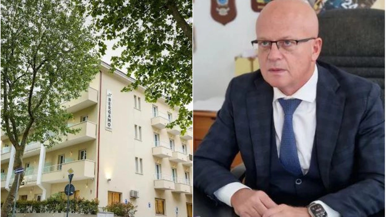 Il sostituto procuratore Davide Ercolani (foto) appresa la gravità dei fatti, ha disposto l’arresto in carcere. A sinistra l'Hotel Bergamo a Rimini