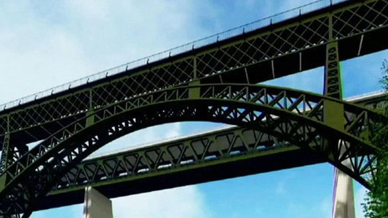 Un nuovo unico ponte viario e ferroviario insieme, con binari sotto e strada sopra, proprio come l’attuale vecchio San...