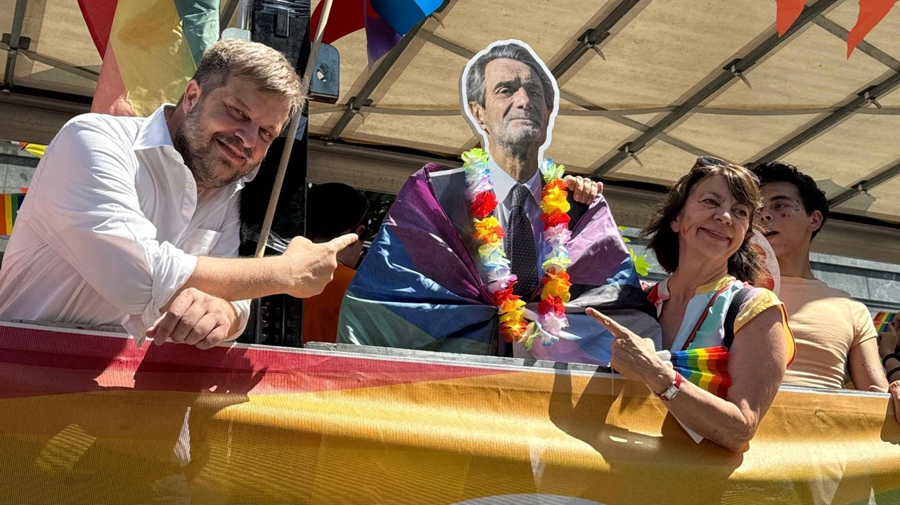 Il capogruppo in Regione Lombardia del Pd Pierfrancesco Majorino, alla partenza del Pride di Milano
