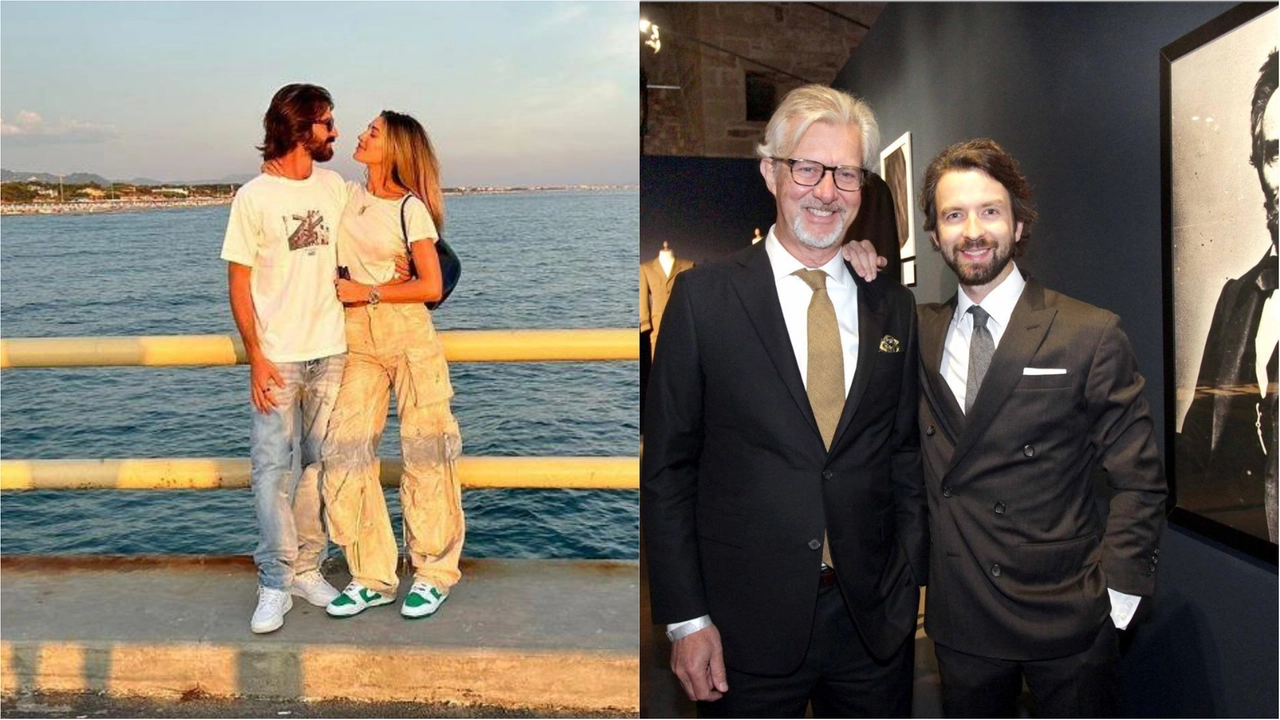 Da sinistra Leonardo Maria Del Vecchio assieme alla fidanzata Jessica Michele; e il fratello primogenito Claudio Del Vecchio assieme al figlio Matteo Da sinistra Leonardo Maria Del Vecchio assieme alla fidanzata Jessica Michele; e il fratello primogenito Claudio Del Vecchio assieme al figlio Matteo