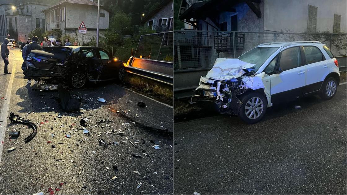 incidente mortale a novate mezzola   si scontrano 5 auto muore ragazzo di 23 anni