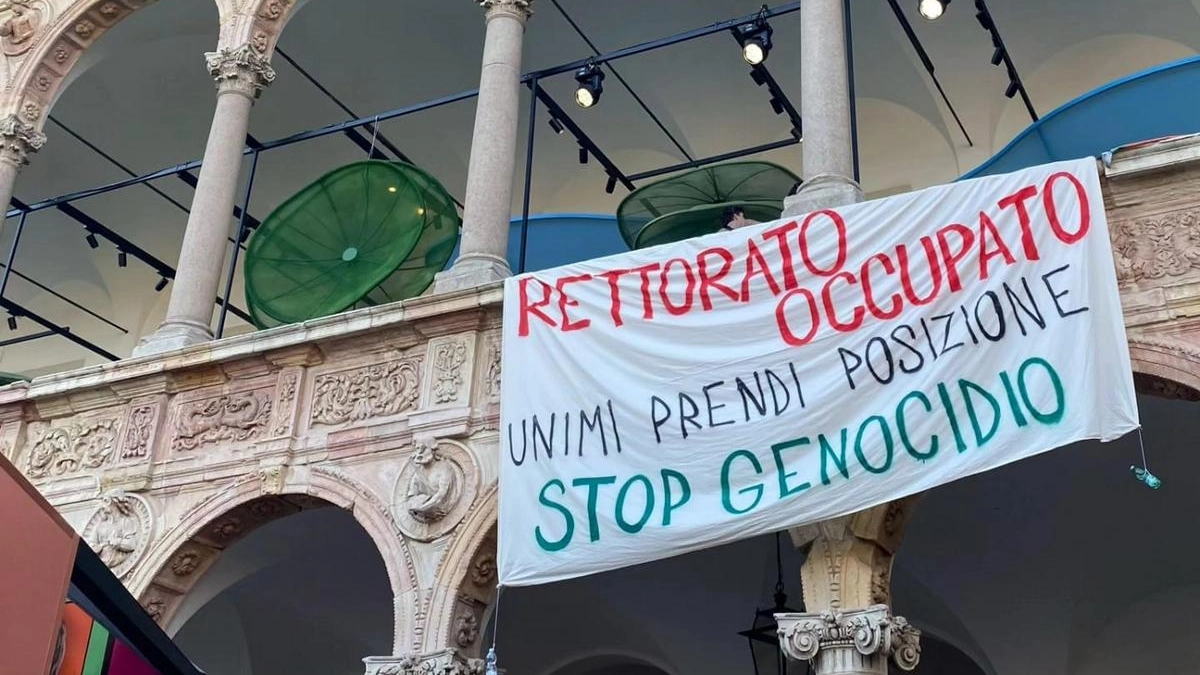Una delle ultime occupazioni all'Università statale di Milano da parte degli studenti a sostegno della Palestina