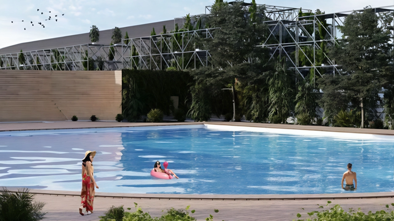 A sinistra, un rendering del Parco della Musica che sorgerà dove una volta c’era la discoteca Karma A sinistra, un rendering del Parco della Musica che sorgerà dove una volta c’era la discoteca Karma